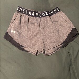 Under Armour Women's Athletic Shorts in Gray and Black